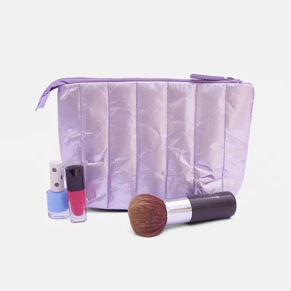 Urban Outfitters Purple Puffer Cosmetic Pouch